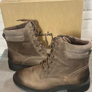 NIB Clarks Orinoco2 Spice Taupe lace-up boot size 10